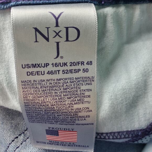 Not Your Daughter's Jeans NYDJ Womens Marilyn Straight Blue Jean Size 16 Hemmed - Picture 8 of 10